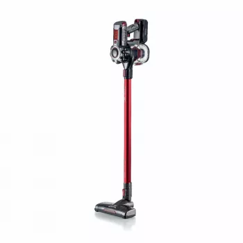 Ariete 2757 22v Lithium — bezvadu elektriskā slota — 3 filtrācijas līmeņi — 2200 mAH Li-Ion akumulators — piederumu komplekts iekļauts — sarkans