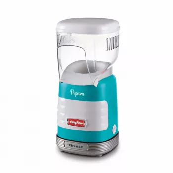 Ariete 2956, Pop Corn Party Time, popkorna automāts, ar karstu gaisu 2 minūtēs uzspridzina 60 g kukurūzas popkornam, bez taukiem, 1000 W, zils