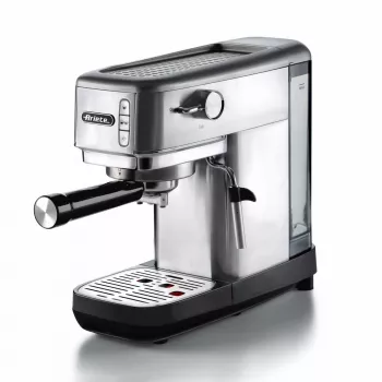 Ariete 1380 Metal kafijas automāts, saderīgs ar maltu kafiju un ESE podiņiem, 1300 W, 1,1 L ietilpība, 15 bāru spiediens, ½ krūzes filtrs, kapučīno pagatavošanas ierīce, sudraba krāsa