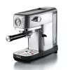 Ariete 1381 kafijas automāts ar manometru, saderīgs ar maltu kafiju un ESE kafijas pākstiņiem, 1300 W, 1,1 L tvertnes tilpums, 15 bāru spiediens, filtrs ½ krūzei, kapučīno pagatavošanas ierīce, sudraba krāsā