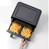 Ariete 4623 Airy Fryer Dual, gaisa fritieris ar dubulto grozu, 1700 W, 8L ietilpība, 3 gatavošanas funkcijas, digitāls LED skārienpanelis, 8 iepriekš iestatītas programmas, taimeris, 2 grozi, melns