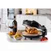 Ariete 917 picas krāsns - pica 4 minūtēs - ugunsizturīga akmens plāksne ar nepiedegošu apstrādi - maksimālā temperatūra 400 ° - 1200 W - taimeris 30 min - melna