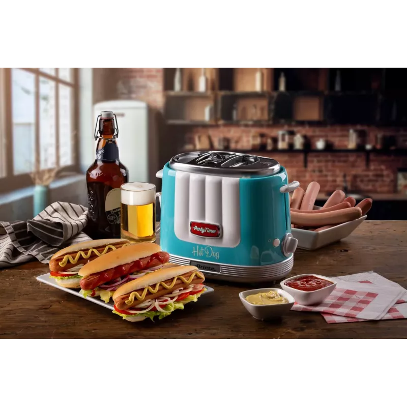Ariete 206 Hot Dog Maker Party Time, 650W, Blue, Hot dog tosteris, Gaiši zils, 2 gab., 650 W, 160 mm, 270 mm