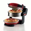 Ariete 927 Pizzeria, dubultā picas krāsns, 2 picas 4 minūtēs, 2300 W, 2 ugunsizturīgi akmeņi, 2 termostati, diametrs 32 cm, 5 cepšanas līmeņi, 2 nerūsējošā tērauda lāpstiņas, sarkana