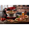 Ariete 927 Pizzeria, dubultā picas krāsns, 2 picas 4 minūtēs, 2300 W, 2 ugunsizturīgi akmeņi, 2 termostati, diametrs 32 cm, 5 cepšanas līmeņi, 2 nerūsējošā tērauda lāpstiņas, sarkana