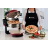Ariete 927 Pizzeria, dubultā picas krāsns, 2 picas 4 minūtēs, 2300 W, 2 ugunsizturīgi akmeņi, 2 termostati, diametrs 32 cm, 5 cepšanas līmeņi, 2 nerūsējošā tērauda lāpstiņas, sarkana