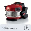 Ariete 927 Pizzeria, dubultā picas krāsns, 2 picas 4 minūtēs, 2300 W, 2 ugunsizturīgi akmeņi, 2 termostati, diametrs 32 cm, 5 cepšanas līmeņi, 2 nerūsējošā tērauda lāpstiņas, sarkana