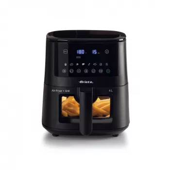 Ariete 4633, Karstā gaisa fritieris 4L, 1400W, Tilpums 4L, 9 programmas, Kratīšanas un grilēšanas funkcija, Temperatūra līdz 200°C, Melns
