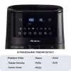 Ariete 4633, Karstā gaisa fritieris 4L, 1400W, Tilpums 4L, 9 programmas, Kratīšanas un grilēšanas funkcija, Temperatūra līdz 200°C, Melns
