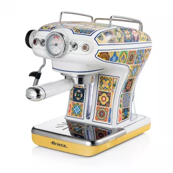 Ariete 1389 Positano kafijas automāts, 850W, tvertnes tilpums 0,9L, filtrs 1 vai 2 tasēm, pilēšanas paplāte, piena putotājs