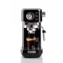 Ariete 1381 kafijas automāts ar manometru, saderīgs ar maltu kafiju un ESE podiņiem, 1300 W, 1,1 L ietilpība, 15 bāru spiediens, filtrs ½ krūzei, kapučīno ierīce, melna