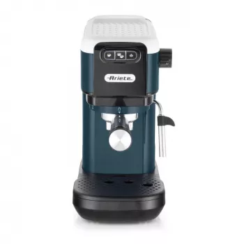 Ariete 1399 Espresso kafijas automāts, Maltai kafijai un ESE pākstīm, 1300 W, 1,1 L tvertne, 15 bāru spiediens, 1, 2 krūžu un ESE pāksts filtrs, Kapučīno, Balta