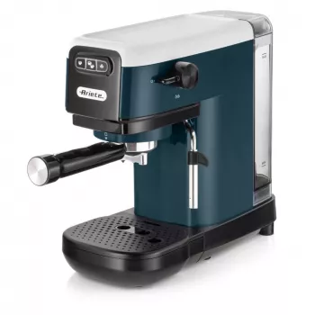 Ariete 1399 Espresso kafijas automāts, Maltai kafijai un ESE pākstīm, 1300 W, 1,1 L tvertne, 15 bāru spiediens, 1, 2 krūžu un ESE pāksts filtrs, Kapučīno, Balta