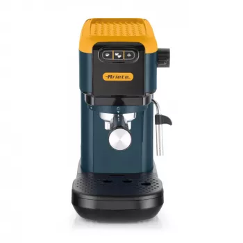 Ariete 1399 Espresso kafijas automāts, maltai kafijai un ESE kafijas pākstīm, 1300 W, 1,1 L tilpums, 15 bāru spiediens, 1, 2 tasīšu un ESE pākšu filtrs, kapučīno, dzeltenā krāsā