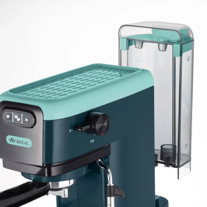Ariete 1399 Espresso kafijas automāts, Maltai kafijai un ESE pākstīm, 1300 W, 1,1 l tvertne, 15 bāru spiediens, 1, 2 tasīšu un ESE pākstu filtrs, Kapučīno, Zaļš
