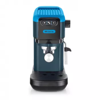 Ariete 1399 Espresso kafijas automāts, maltai kafijai un ESE pākstīm, 1300 W, 1,1 L tvertne, 15 bāru spiediens, 1, 2 krūzīšu un ESE pākstes filtrs, kapučīno, zils