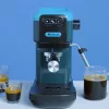 Ariete 1399 Espresso kafijas automāts, maltai kafijai un ESE pākstīm, 1300 W, 1,1 L tvertne, 15 bāru spiediens, 1, 2 krūzīšu un ESE pākstes filtrs, kapučīno, zils
