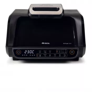 Ariete 4635 Air Fryer Grill, gaisa cepeškrāsns un grils, steiku grils, 1700 W, tilpums 8 L, cepšana un grilēšana, 8 gatavošanas funkcijas, taimeris, melna