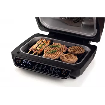 Ariete 4635 Air Fryer Grill, gaisa cepeškrāsns un grils, steiku grils, 1700 W, tilpums 8 L, cepšana un grilēšana, 8 gatavošanas funkcijas, taimeris, melna