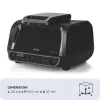 Ariete 4635 Air Fryer Grill, gaisa cepeškrāsns un grils, steiku grils, 1700 W, tilpums 8 L, cepšana un grilēšana, 8 gatavošanas funkcijas, taimeris, melna
