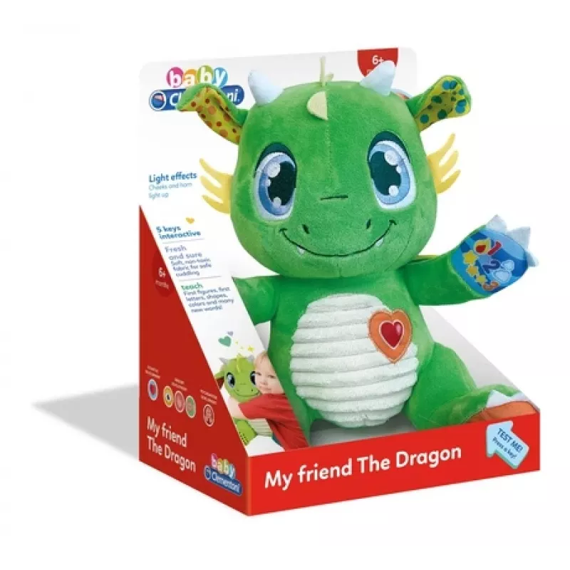 Clementoni Baby Dragon, 0,6 gadi, Skanoša, Daudzkrāsaina