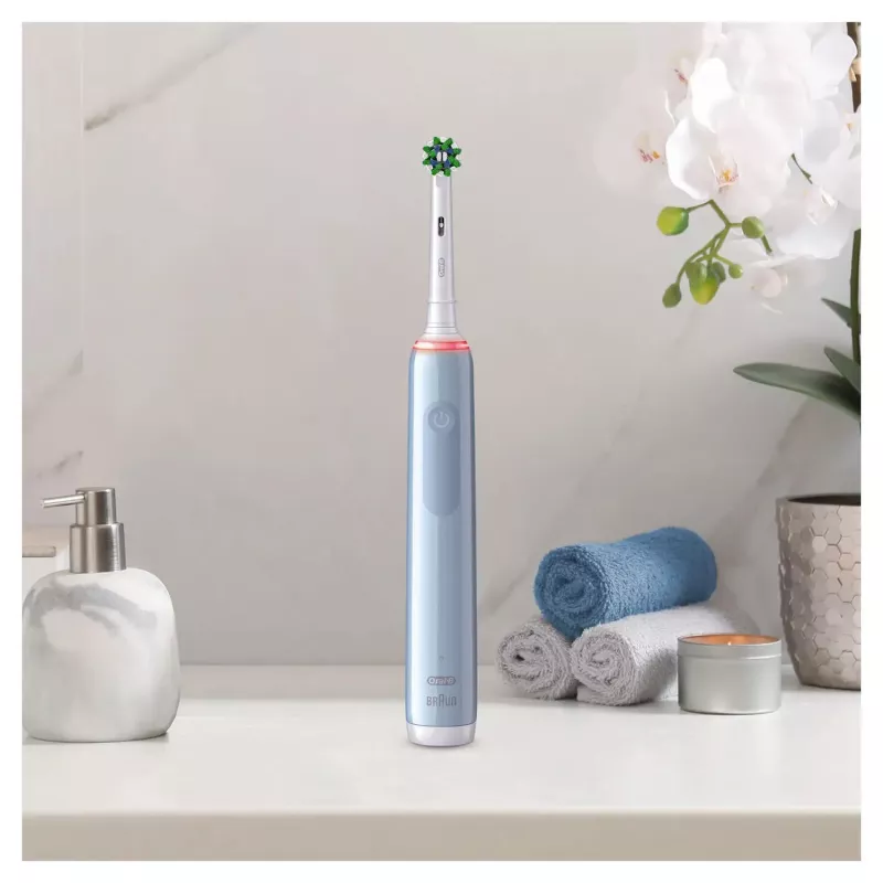 Oral-B Pro 3 3000 Cross Pieaugušo Rotējoši-oscilējoša zobu birste Zila