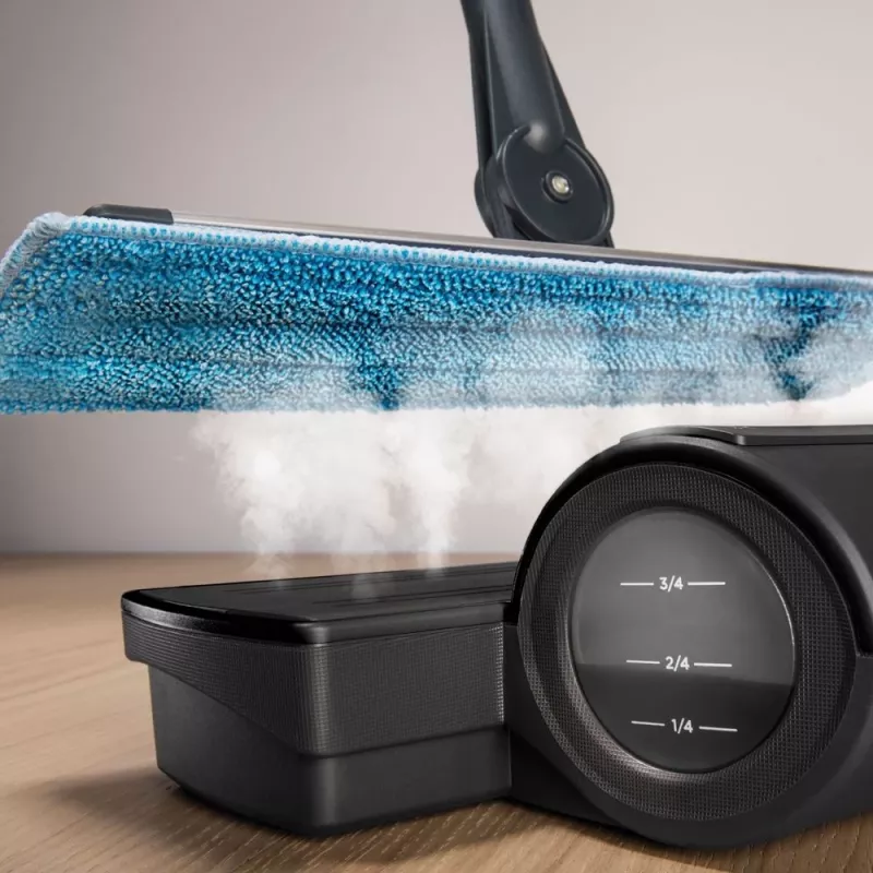 Polti Moppy Melns Premium tvaika mops 0,7 L 1500 W Alumīnija, Melns