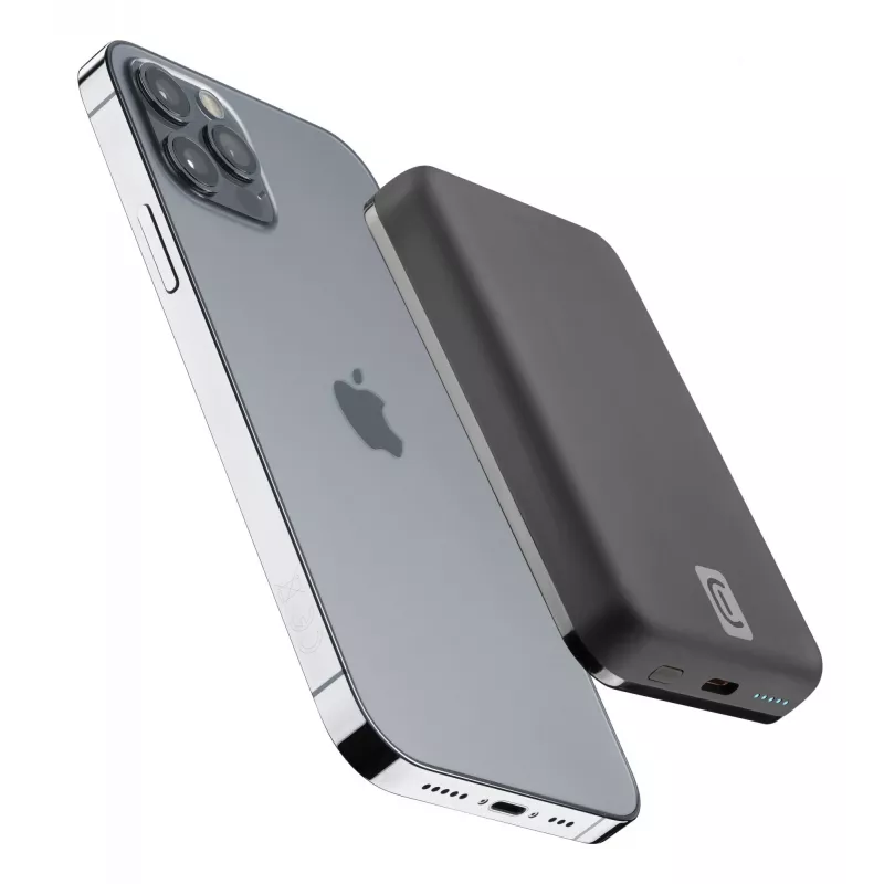 Cellularline bezvadu ārējais akumulators MAG 5000 Pārnēsājams lādētājs saderīgs ar MagSafe sistēmu