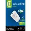 Cellularline GAN sienas lādētājs USB-C 30W PD USB-C 30W PD sienas lādētājs ar GaN tehnoloģiju