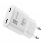 Cellularline GAN sienas lādētājs 2xUSB-C 30W PD 2xUSB-C 30W PD sienas lādētājs ar GaN tehnoloģiju
