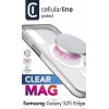 Cellularline Clear Mag - Galaxy S25 Edge īpaši izturīgs caurspīdīgs maciņš ar gumijas malu, saderīgs ar Qi2 ekosistēmu un magnētiskajiem piederumiem, apstrādāts, lai novērstu dzeltēšanu.