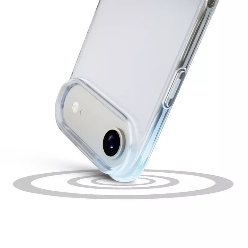 Cellularline Clear Protect - iPhone Air cietais vāciņš ar gumijas malām