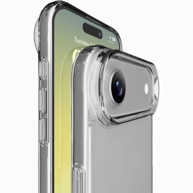 Cellularline Clear Protect - iPhone Air cietais vāciņš ar gumijas malām