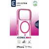 Cellularline Iconic Mag - iPhone 17 Pro caurspīdīgs maciņš ar krāsainām malām, saderīgs ar MagSafe ekosistēmu