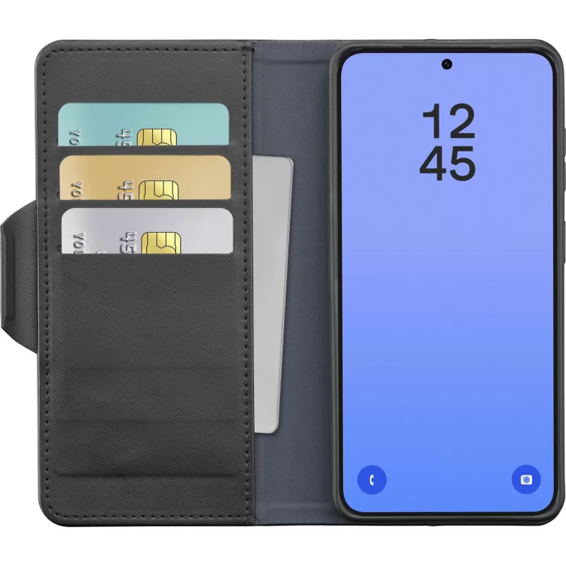 Cellularline Book Agenda - Galaxy S26 Ultra grāmatveida futlāris ar mākslīgās ādas apdari, magnētisko aizdari, RFID aizsardzību un statīva funkciju.