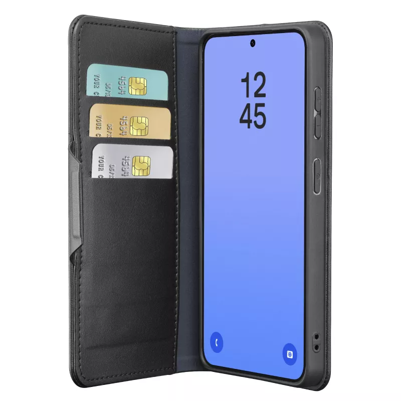 Cellularline Book Agenda - Galaxy S26 Ultra grāmatveida futlāris ar mākslīgās ādas apdari, magnētisko aizdari, RFID aizsardzību un statīva funkciju.
