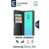 Cellularline Book Agenda - Galaxy S26 grāmatveida vāciņš ar mākslīgās ādas apdari, magnētisko aizdari, RFID aizsardzību un statīva funkciju.