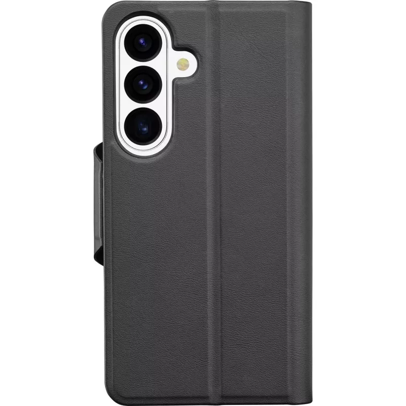 Cellularline Book Agenda - Galaxy S26 grāmatveida vāciņš ar mākslīgās ādas apdari, magnētisko aizdari, RFID aizsardzību un statīva funkciju.