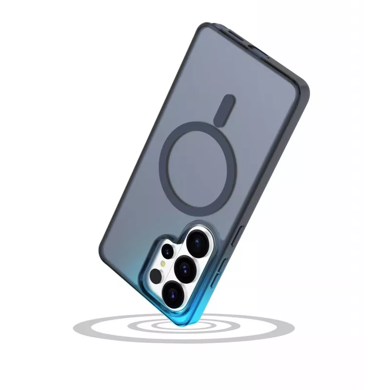 Cellularline FROSTY MAG - Galaxy S26 Ultra daļēji caurspīdīgs vāciņš ar matētu apdari un krāsainām malām, saderīgs ar Qi2 ekosistēmu un magnētiskajiem piederumiem Samsung ierīcēm.