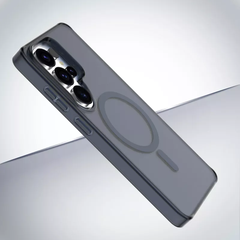 Cellularline FROSTY MAG - Galaxy S26 Ultra daļēji caurspīdīgs vāciņš ar matētu apdari un krāsainām malām, saderīgs ar Qi2 ekosistēmu un magnētiskajiem piederumiem Samsung ierīcēm.