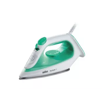 Braun TexStyle 1 SI 1040 GR tvaika gludeklis ar keramisko zoli 2000 W zaļš, balts