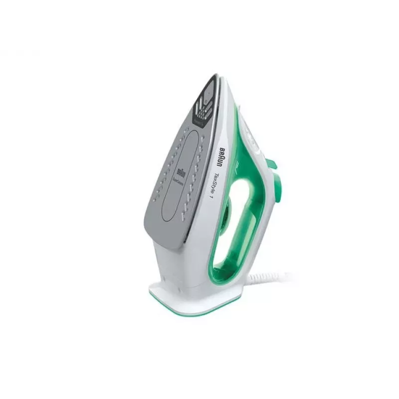 Braun TexStyle 1 SI 1040 GR tvaika gludeklis ar keramisko zoli 2000 W zaļš, balts