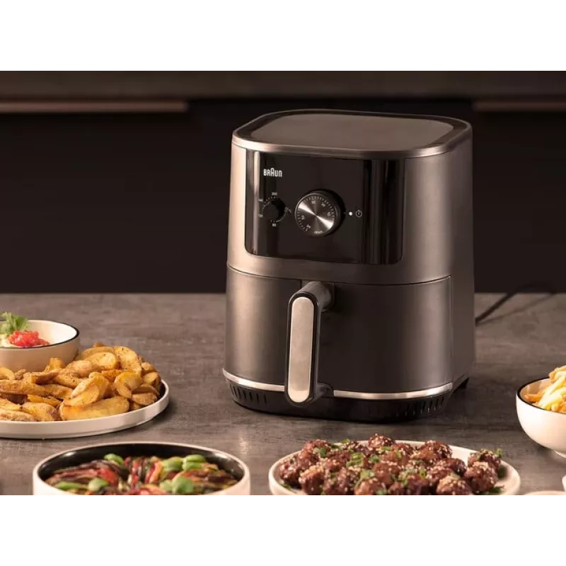 Braun Multi Fry 3 Viens 4,3 L Brīvi stāvošs 1500 W Karstā gaisa fritieris Melns