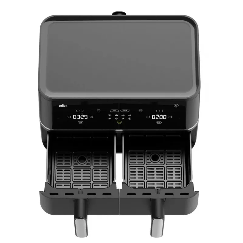 Braun TD 5030I BK Double 10 L stāvošs 2400 W karstā gaisa fritieris Melns, Sudrabs
