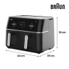 Braun TD 5030I BK Double 10 L stāvošs 2400 W karstā gaisa fritieris Melns, Sudrabs