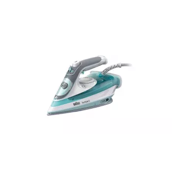 Braun TexStyle 3 SI 5017 GR tvaika gludeklis Keramikas zole 2700 W Pelēka, Tirkīzzila, Balta