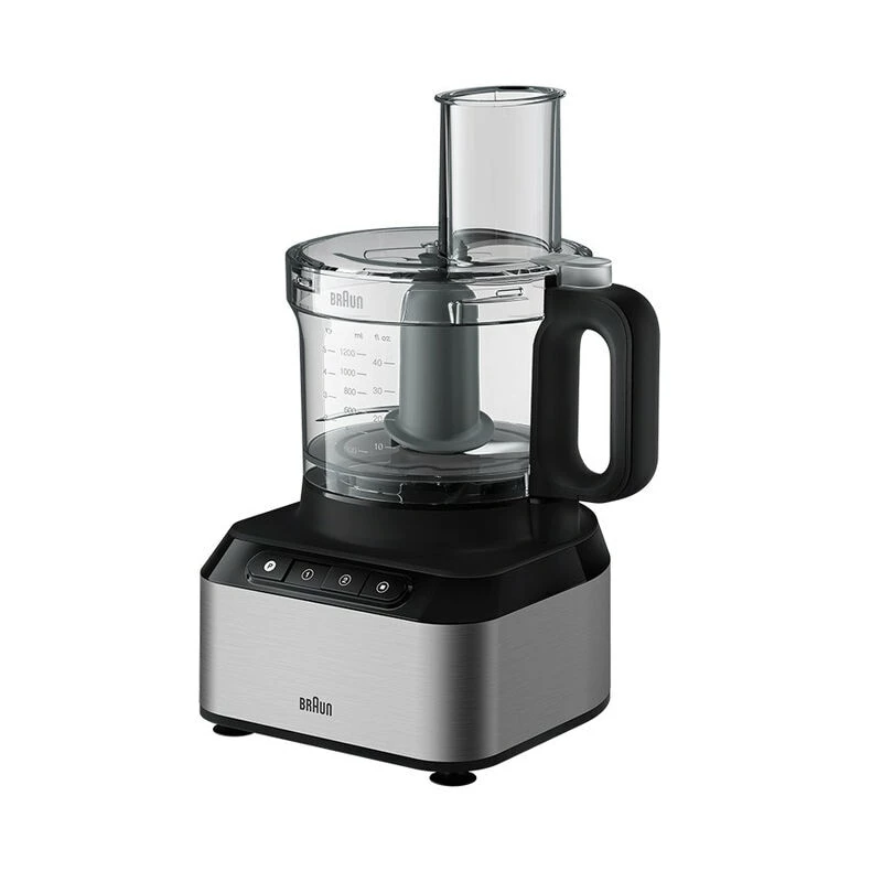 Braun FP 3233 SI virtuves kombains 800 W 2.1 L Melns, Nerūsējošais tērauds