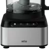 Braun FP 3233 SI virtuves kombains 800 W 2.1 L Melns, Nerūsējošais tērauds