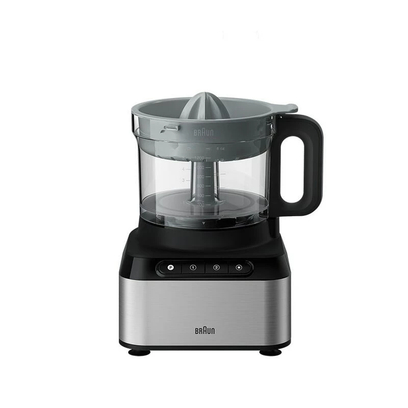 Braun FP 3233 SI virtuves kombains 800 W 2.1 L Melns, Nerūsējošais tērauds