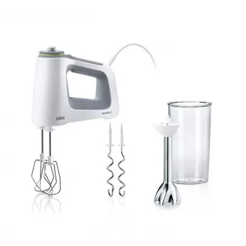 Braun HM 5107 WH rokas mikseris 750 W pelēks, balts